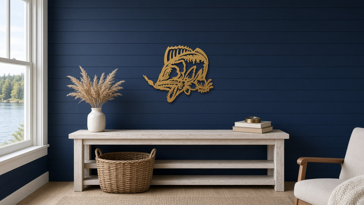 Golden Walleye Metal Wall Decor | Made in USA