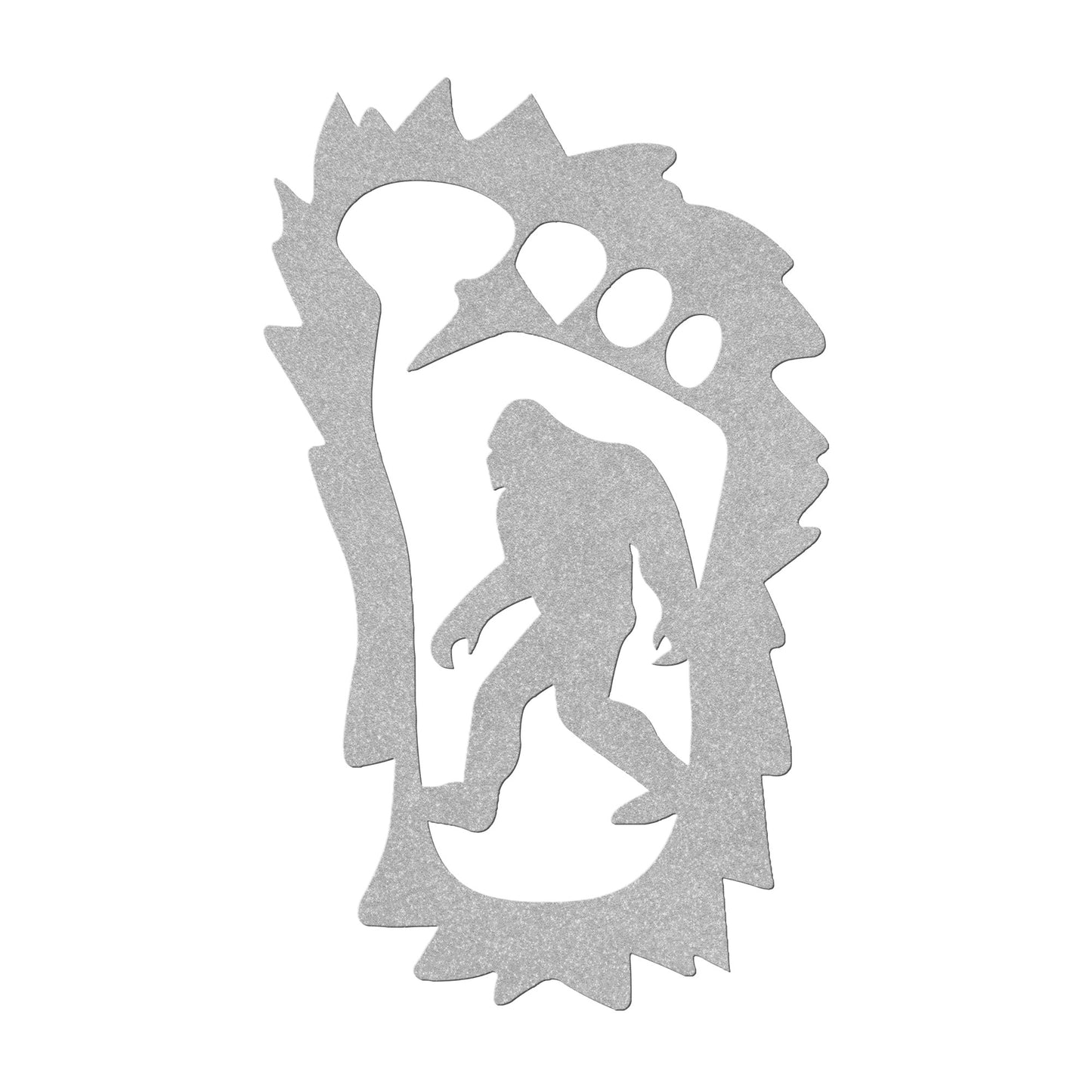 Bigfoot in a Foot Metal Art - Handcrafted Sasquatch Wall Decor