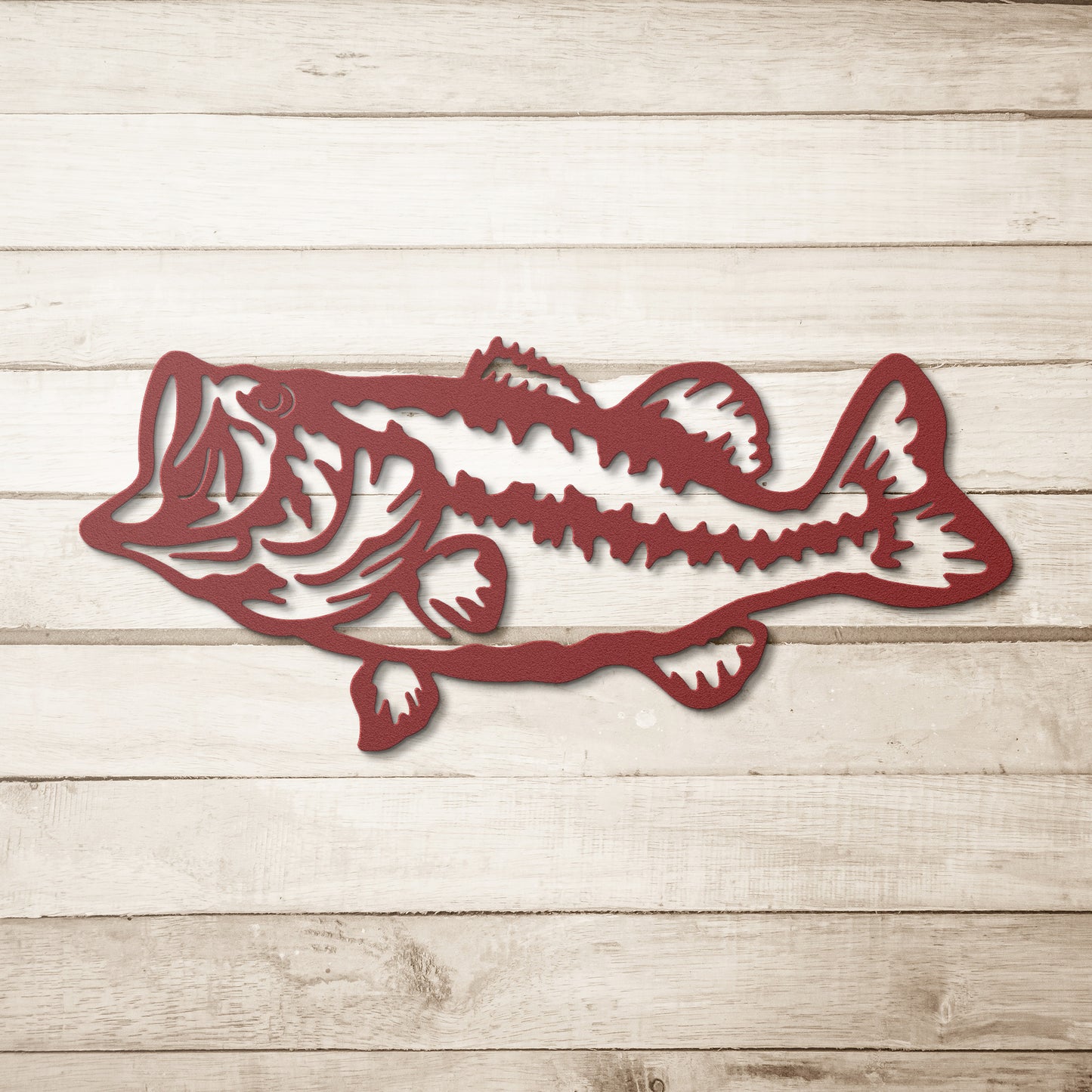Large Mouth Bass Metal Art - Laser Cut Fish Decor