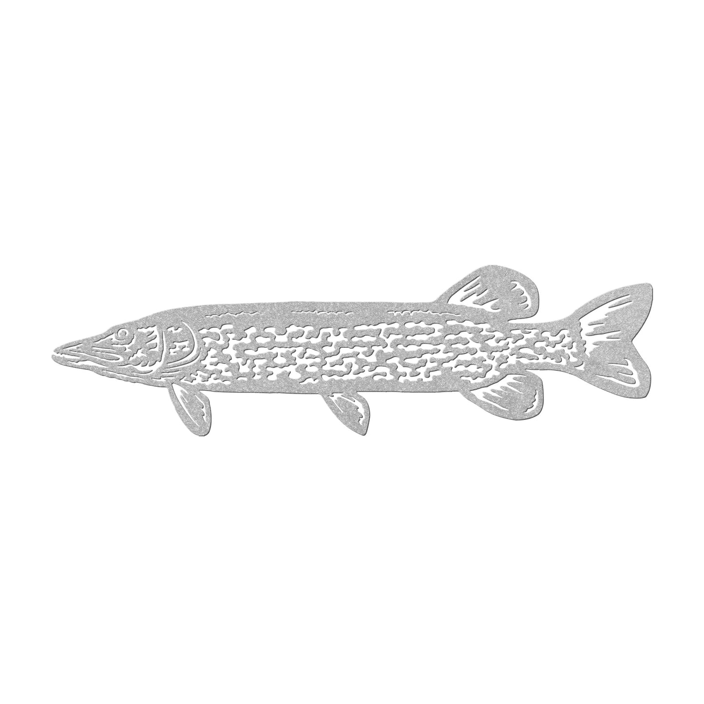 Northern Pike Fish Wall Art - Striking Metal Decor - Laser Cut Wall Sign