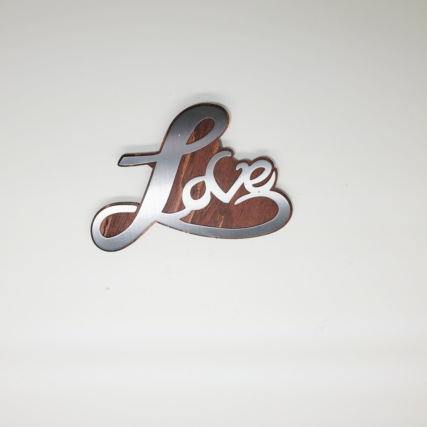 Love Stylized Word Metal Art on Wood | Made in USA
