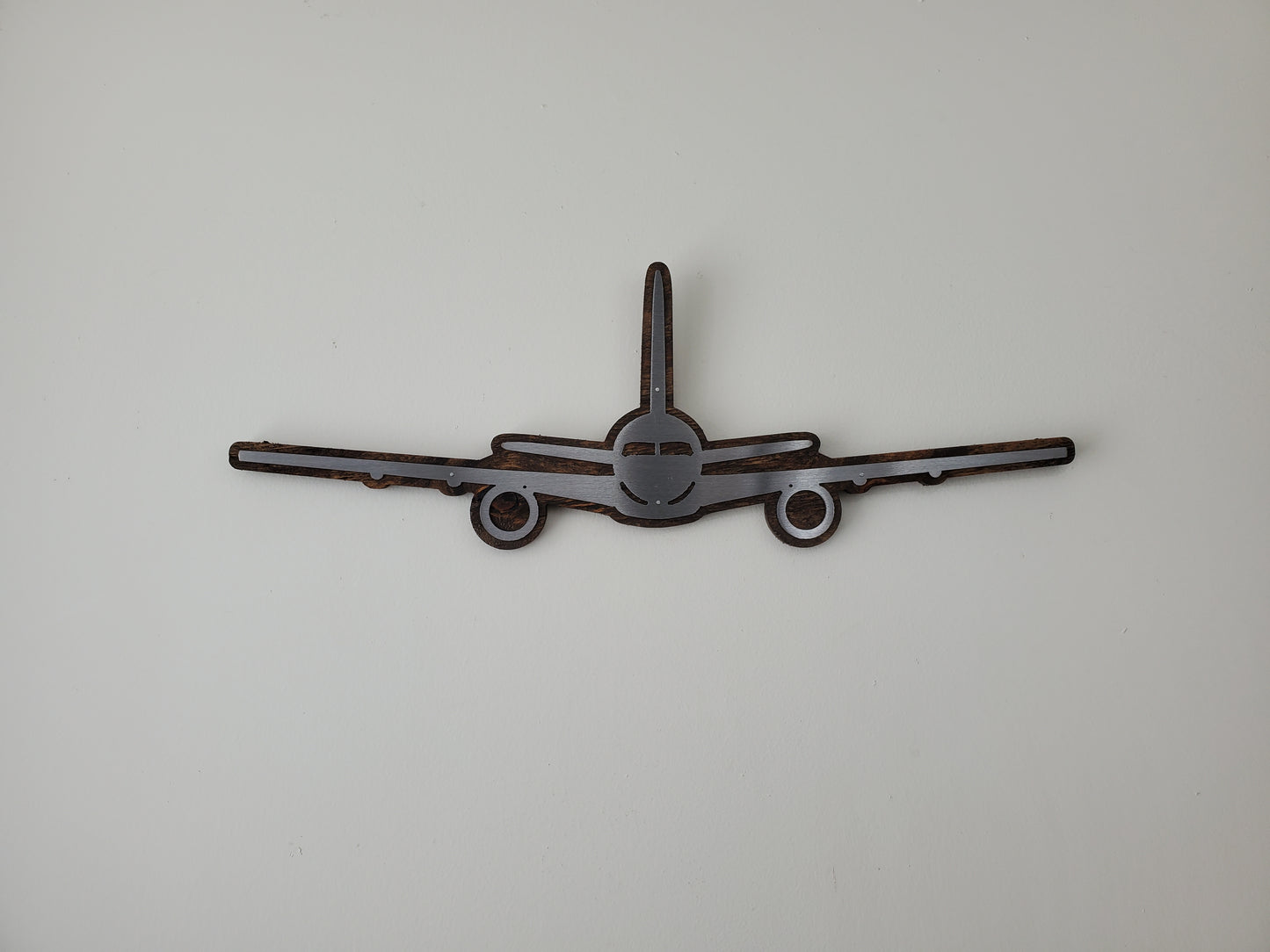 Boeing 757 767 Metal Wall Art decor | 757 Silhouette Wall Plaque Gift | Made in USA