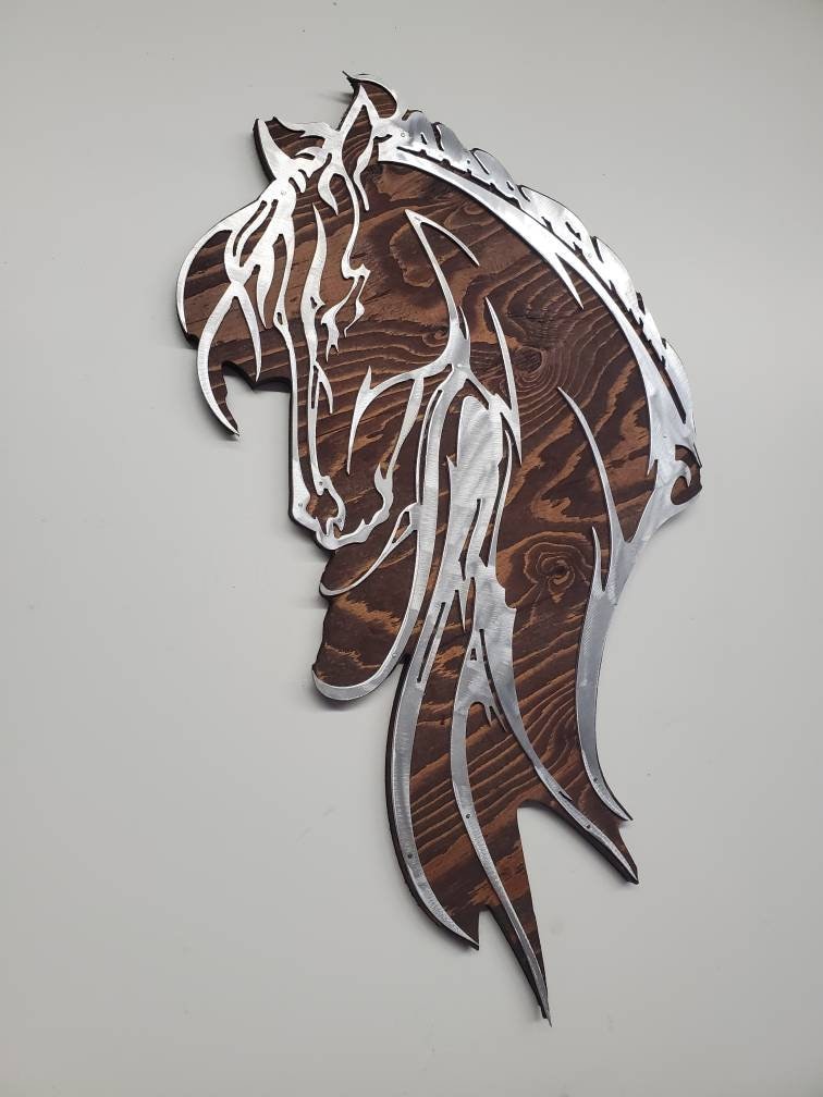 horse head abstract Made in USA
