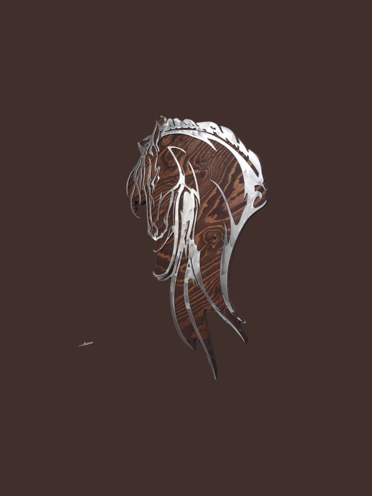 horse head abstract Made in USA
