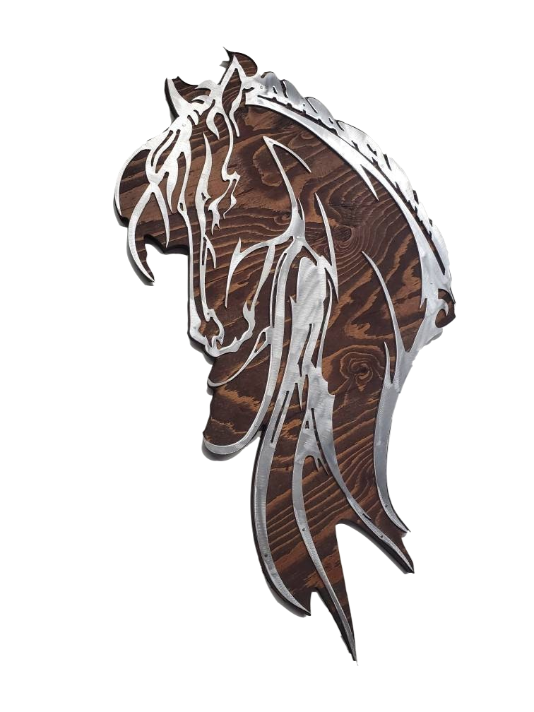 horse head abstract Made in USA