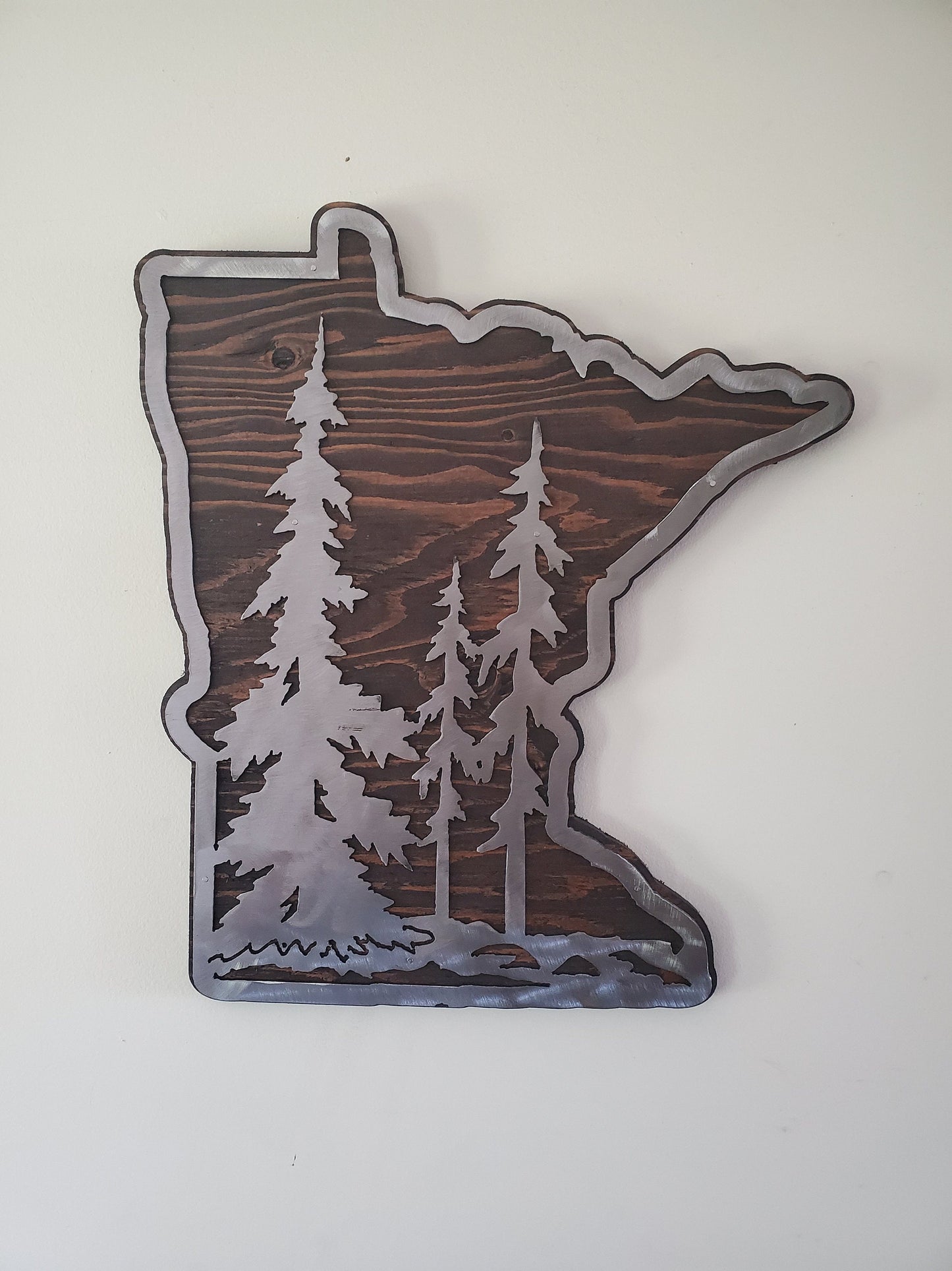 Minnesota fish Walleye Crappie metal art wall decor Made in USA