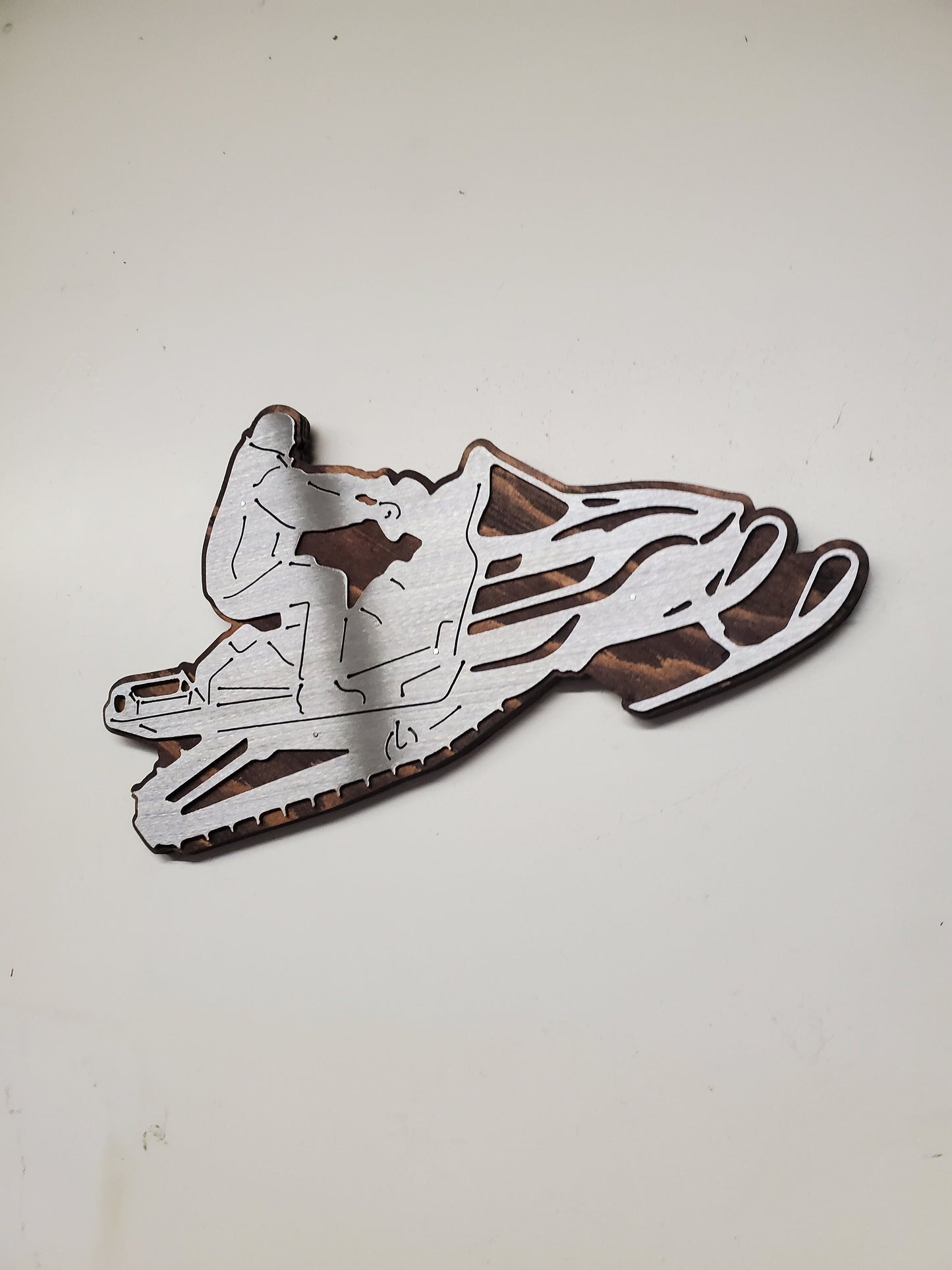 Snowmobile metal art sign Made in USA v1