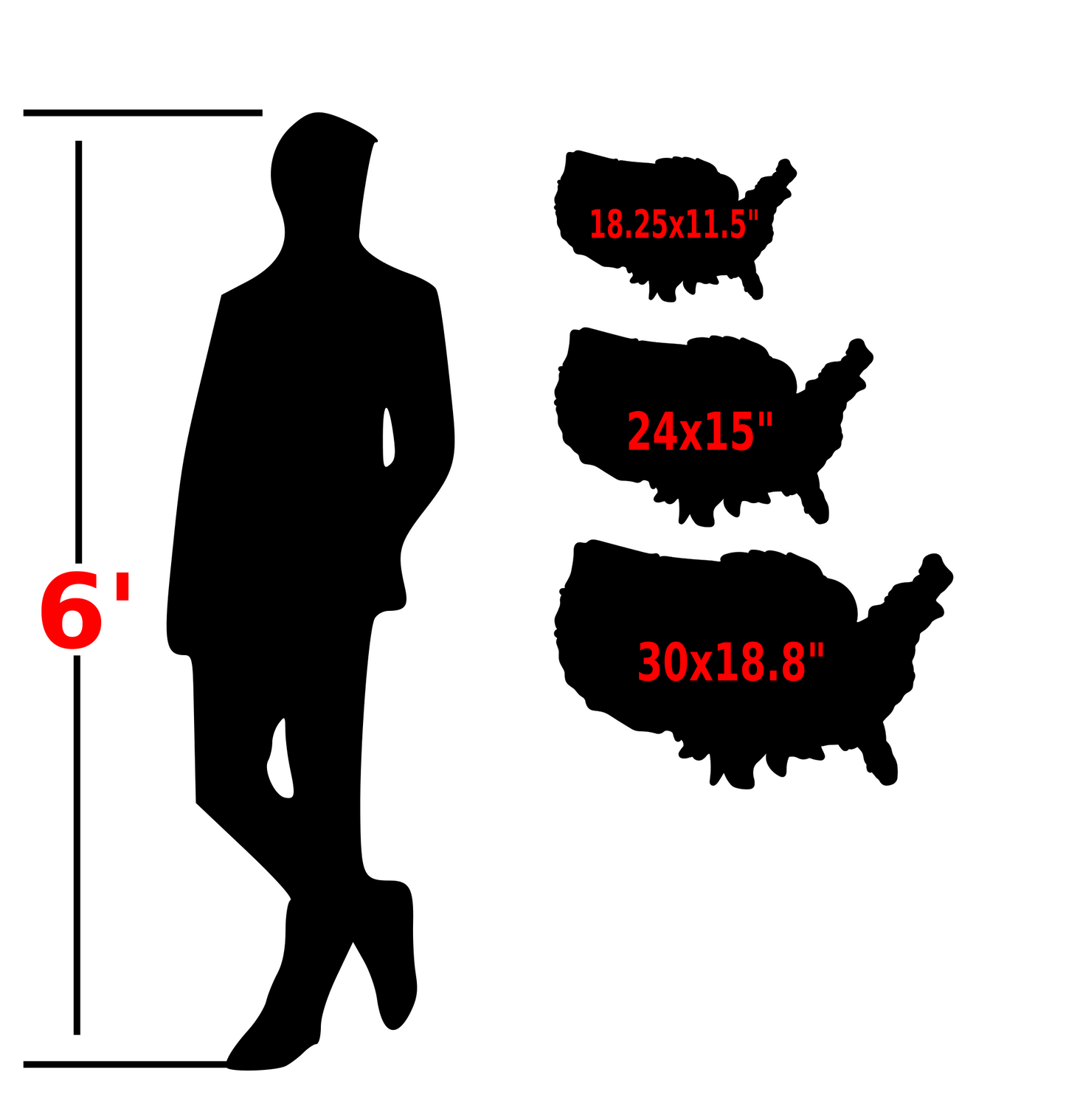 United States Flag with Eagle Metal Art on Wood