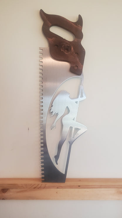 "Sexy Saw" Hand Saw Pin-Up Girl