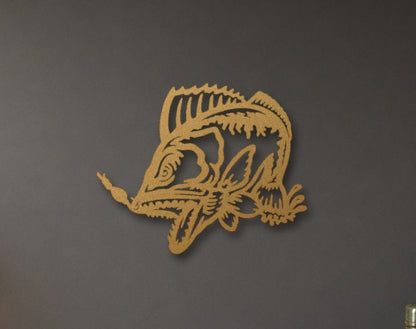 Golden Walleye Metal Wall Decor | Made in USA
