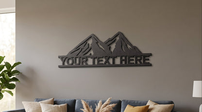 Mountain Scene Custom Metal Sign