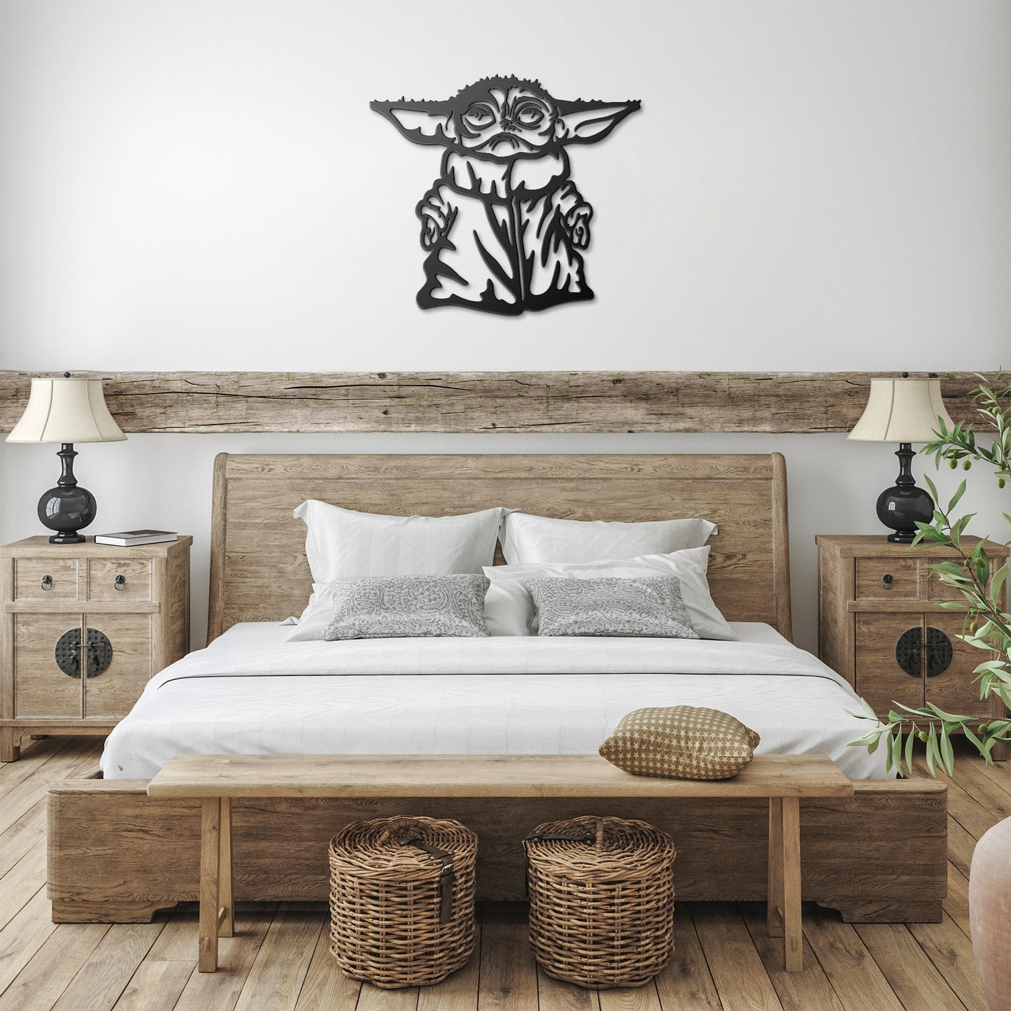 Adorable Baby Yoda Metal Art | Galactic Star Wars Wall Decor