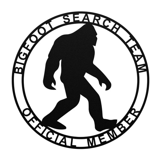 Bigfoot Search Team Official Member Metal Art Sign