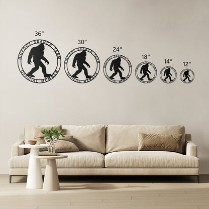 Bigfoot Search Team Official Member Metal Art Sign