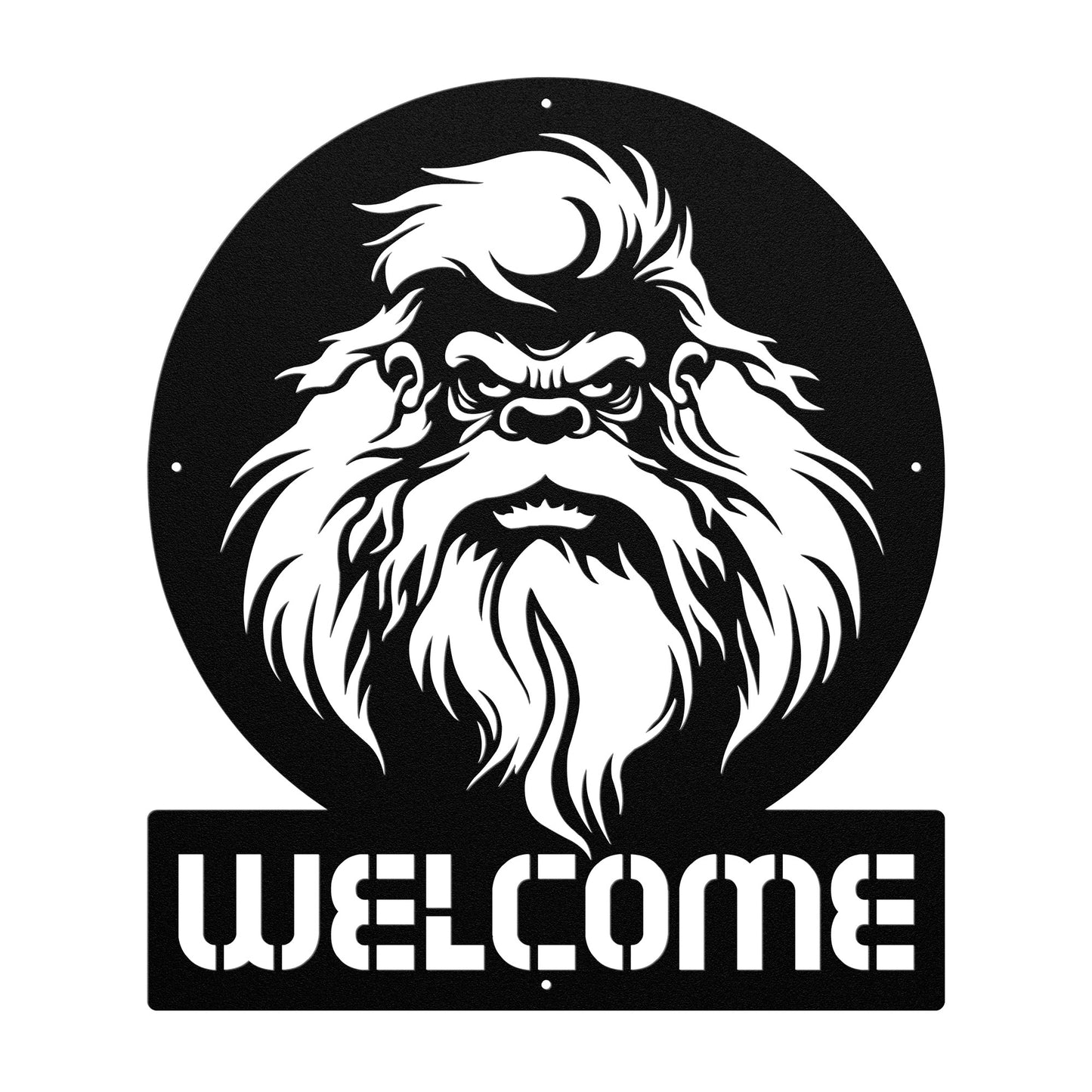 Bigfoot Welcome Metal Art Sign