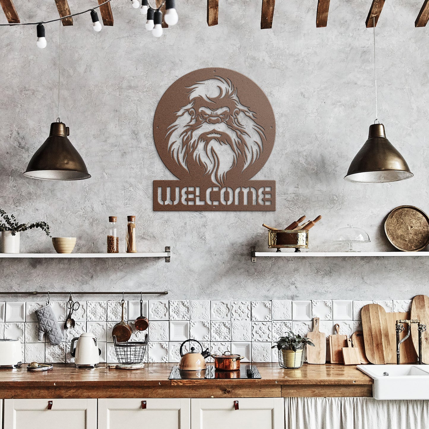 Bigfoot Welcome Metal Art Sign