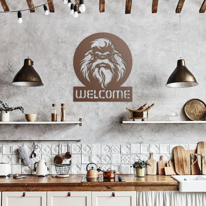 Bigfoot Welcome Metal Art Sign