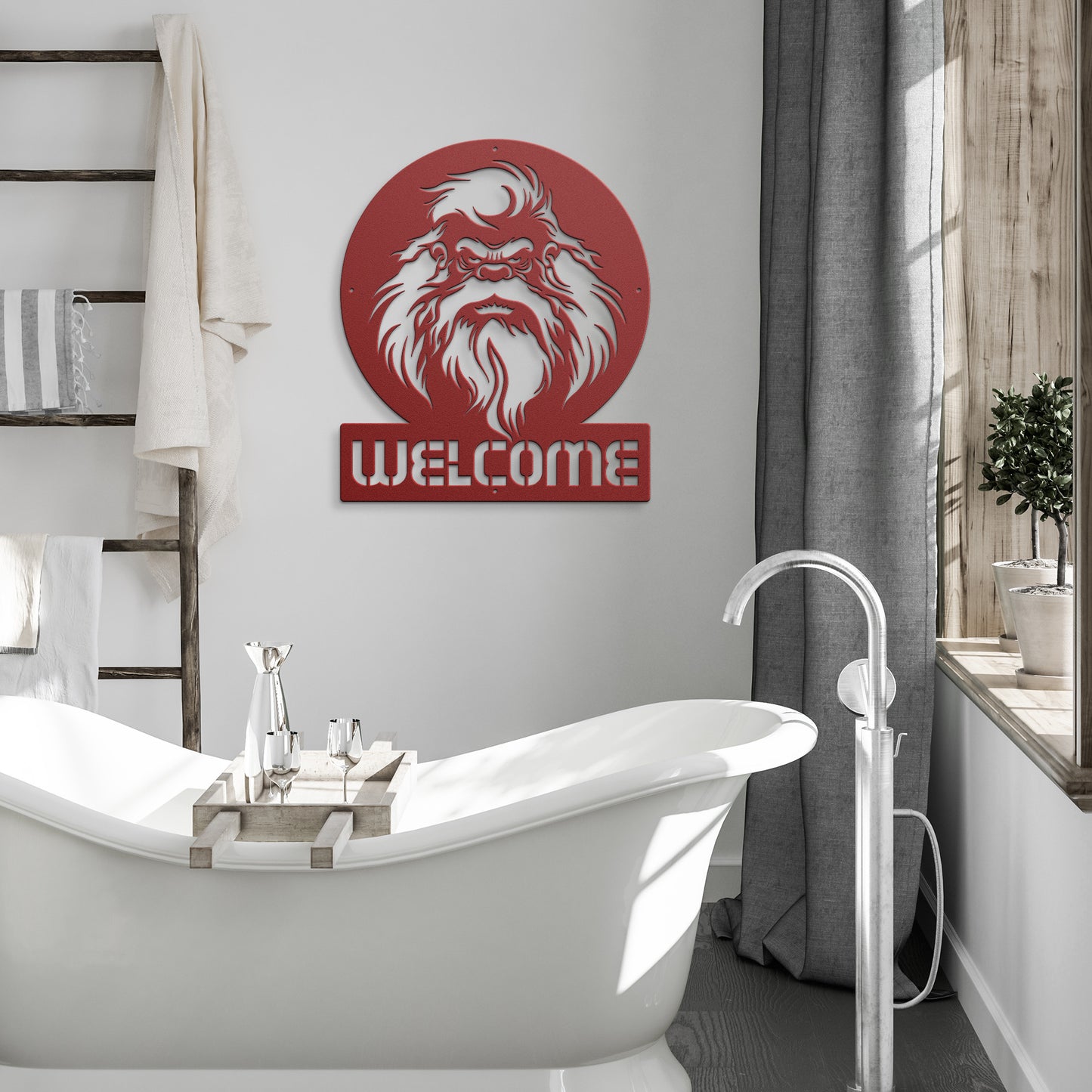 Bigfoot Welcome Metal Art Sign