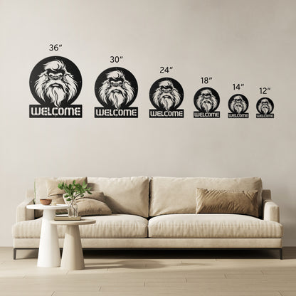 Bigfoot Welcome Metal Art Sign