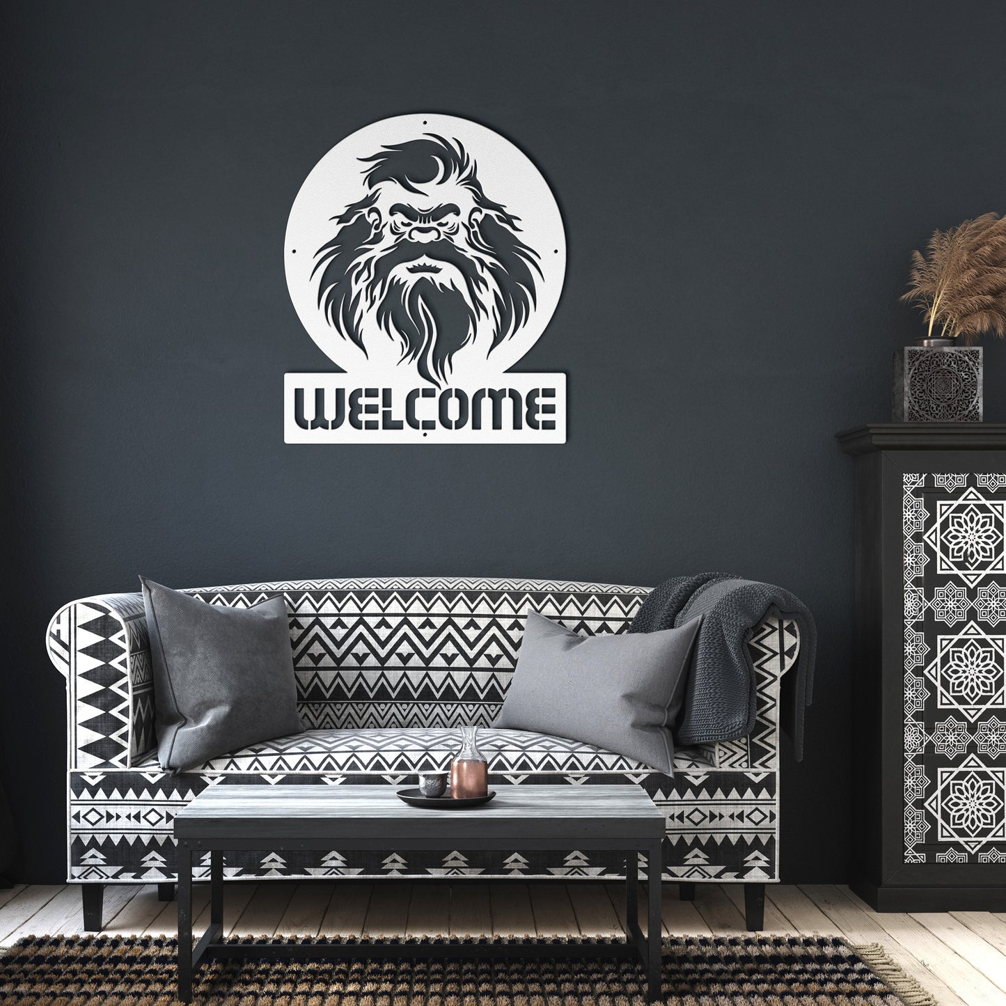 Bigfoot Welcome Metal Art Sign