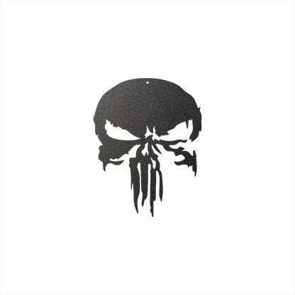 metal art old skull like a punisher