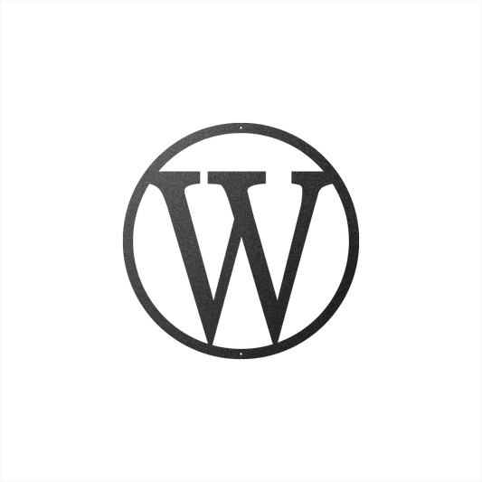 Letter W metal wall art