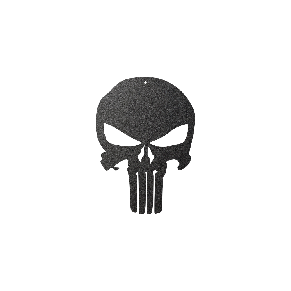 punisher skull wall art black