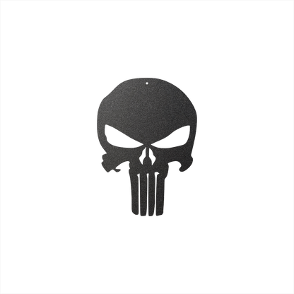 punisher skull wall art black
