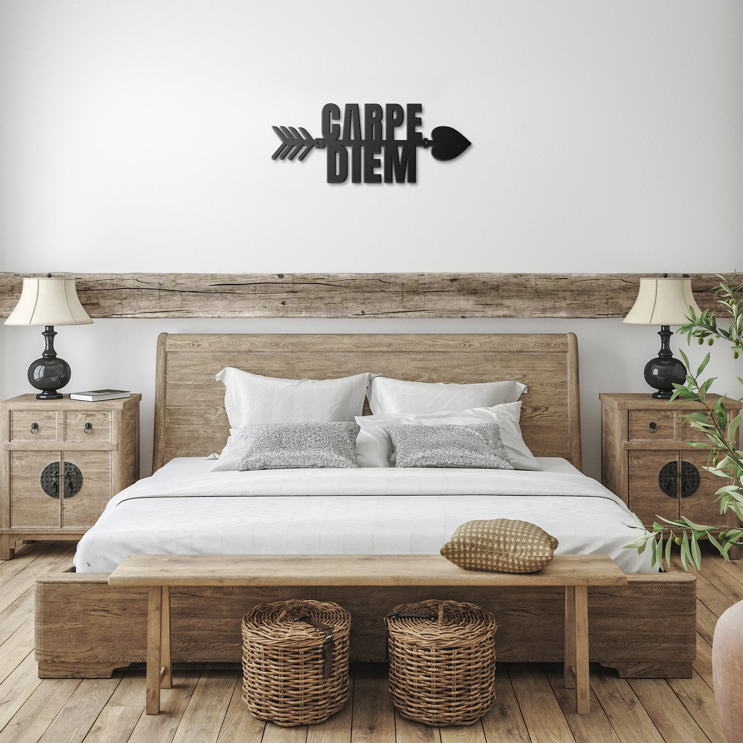 Bold Carpe Diem Metal Word Sign