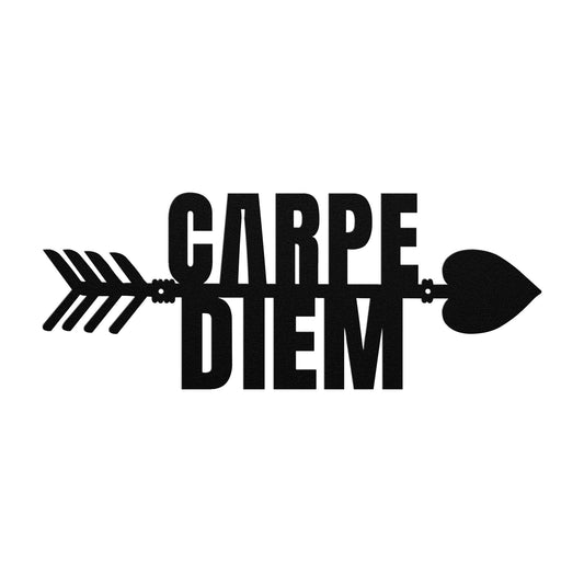 Bold Carpe Diem Metal Word Sign