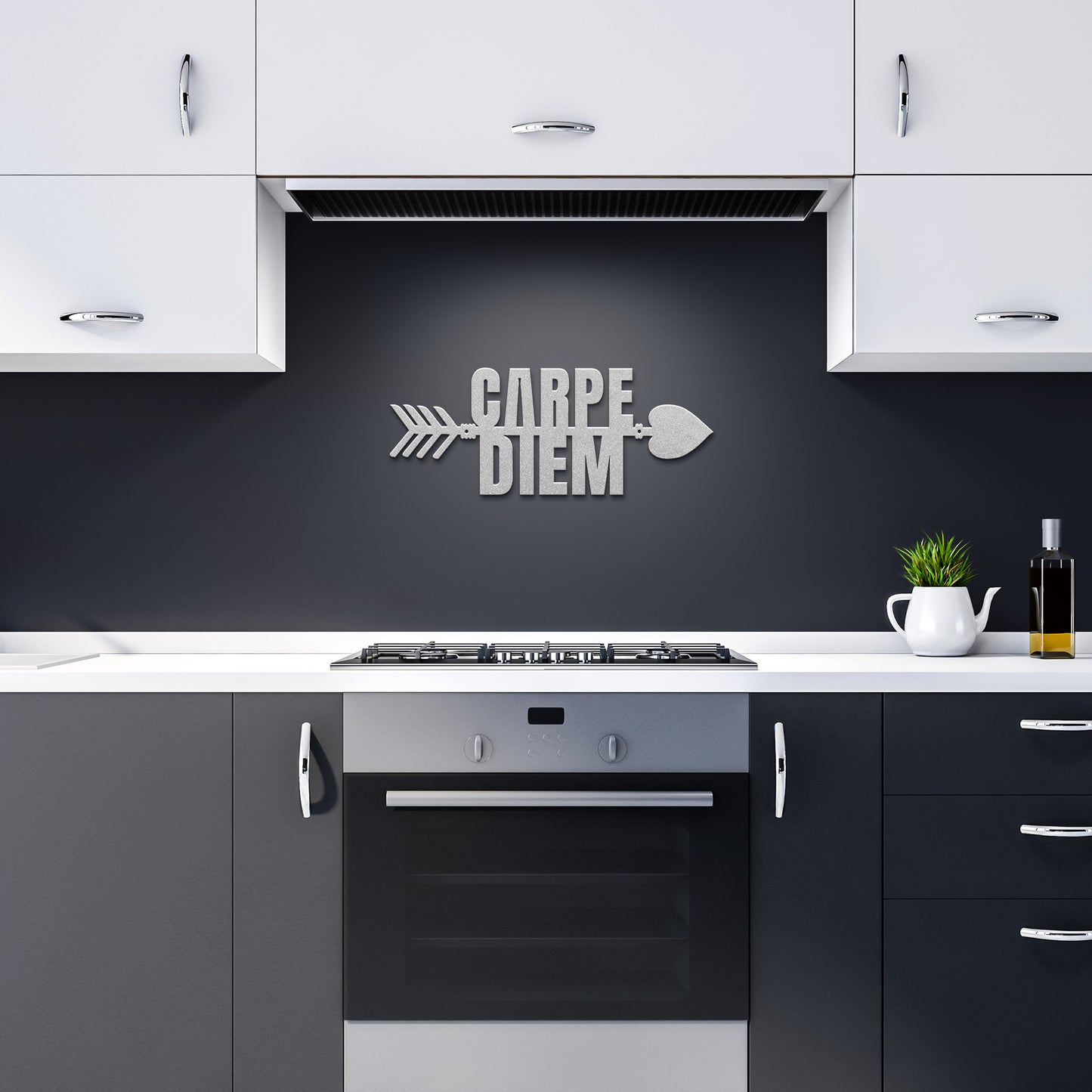 Bold Carpe Diem Metal Word Sign