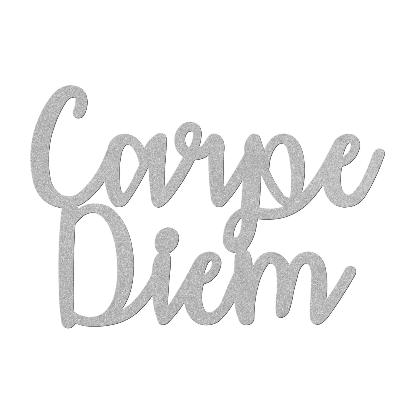 Carpe Diem Stylized Metal Word Sign