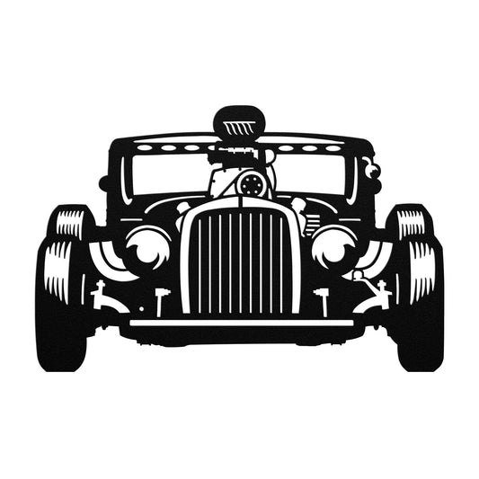 Classic Hot Rod Model T Roadster Metal Wall Art