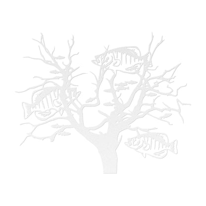 Crappies in a Bush Wall Art - Intricate Metal Decor for Fishing Enthusiasts
