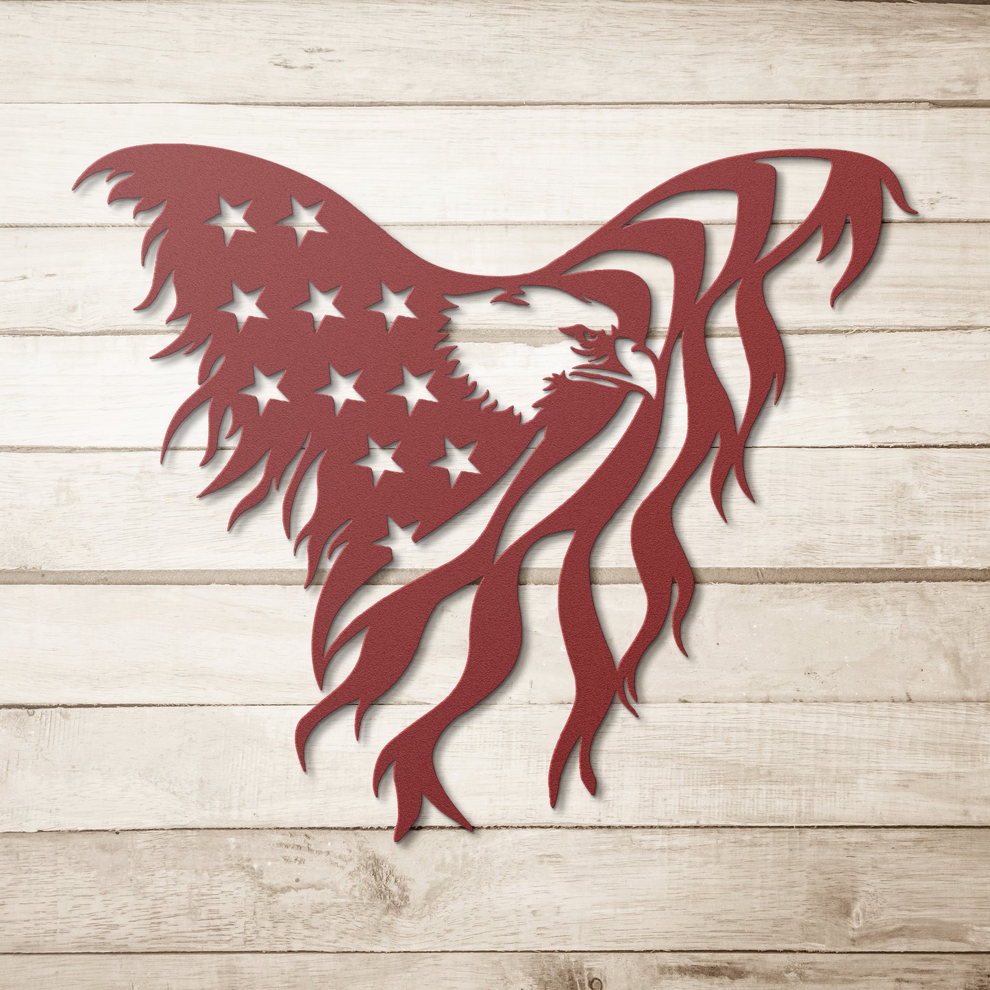 Eagle Flag Metal Art - Laser Cut Patriotic Decor