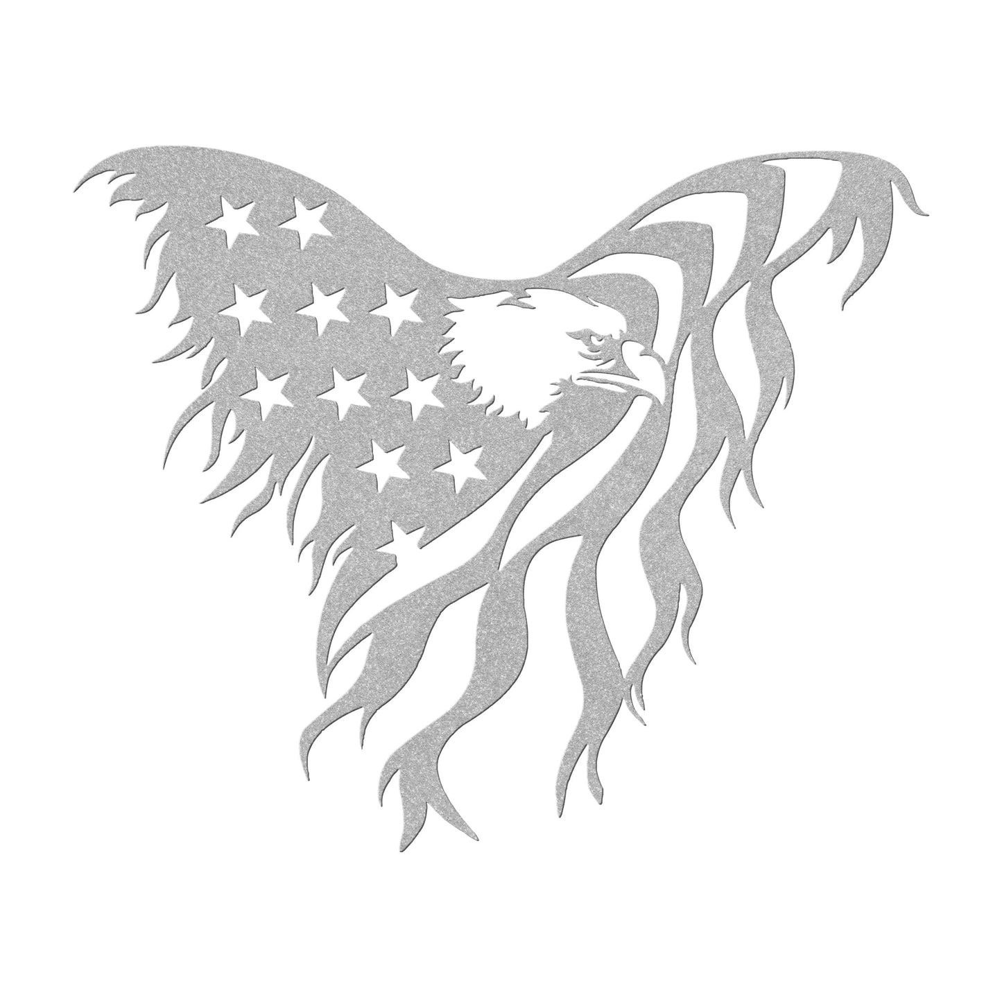 Eagle Flag Metal Art - Laser Cut Patriotic Decor