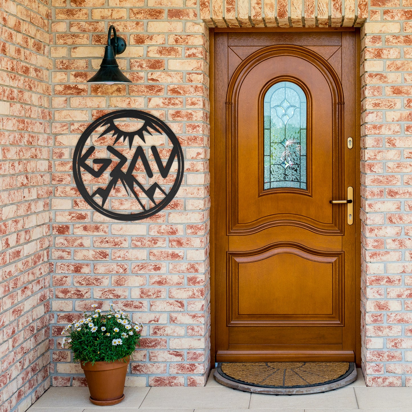 God is Greater Sign - Greek Letters - Inspirational Metal Wall Art - Faith Home Decor