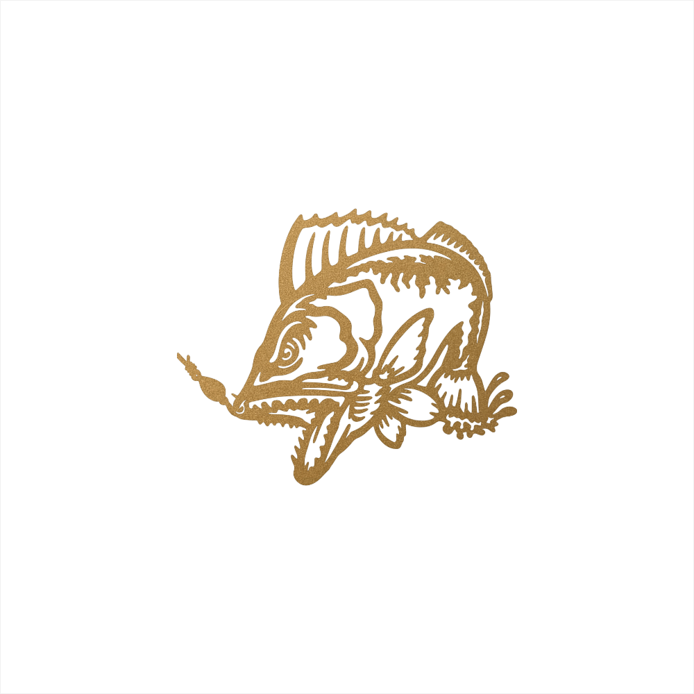 gold walleye metal art golden walleye