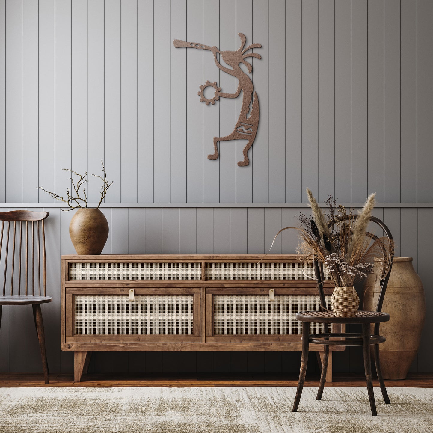 Kokopelli Dance - Intricate Metal Wall Art