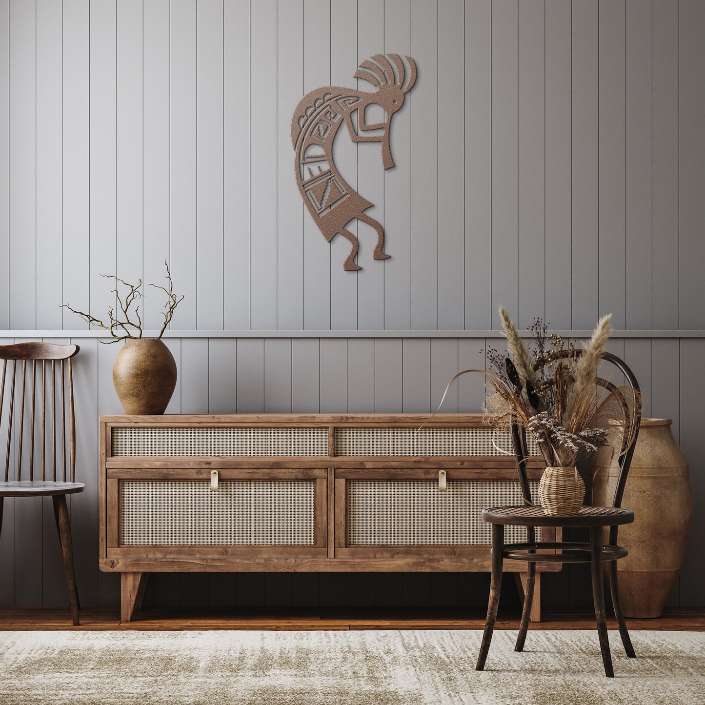 Kokopelli Dance - Intricate Metal Wall Art