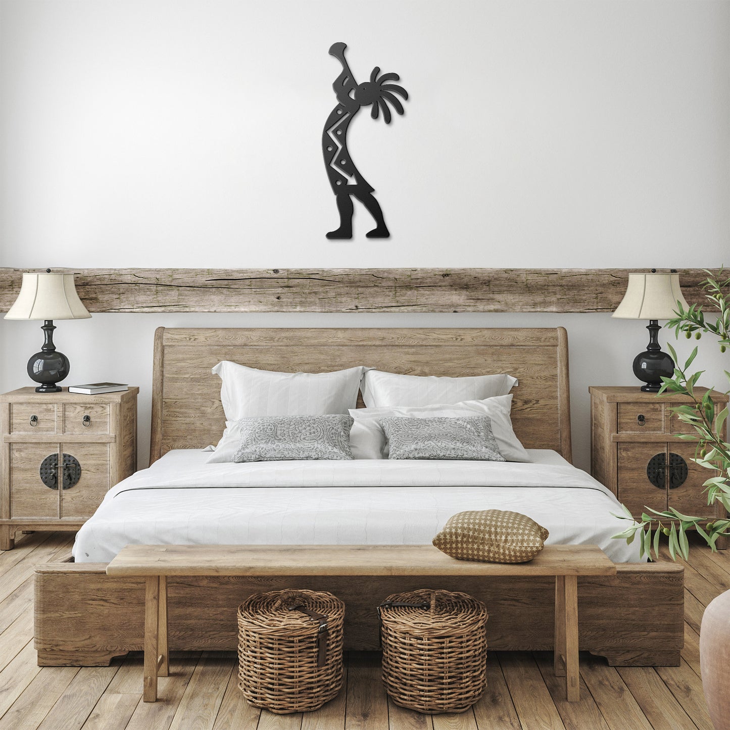 Kokopelli Harmony - Laser Cut Metal Wall Art - USA