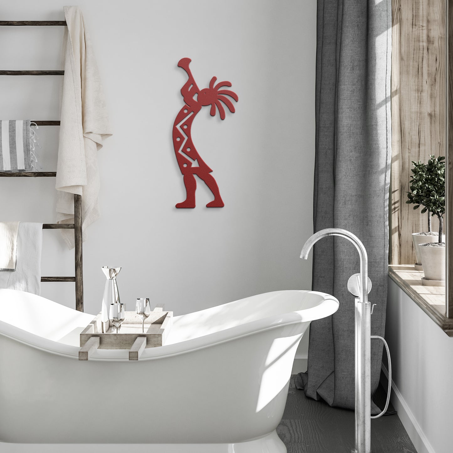 Kokopelli Harmony - Laser Cut Metal Wall Art - USA