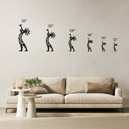 Kokopelli Harmony - Laser Cut Metal Wall Art - USA