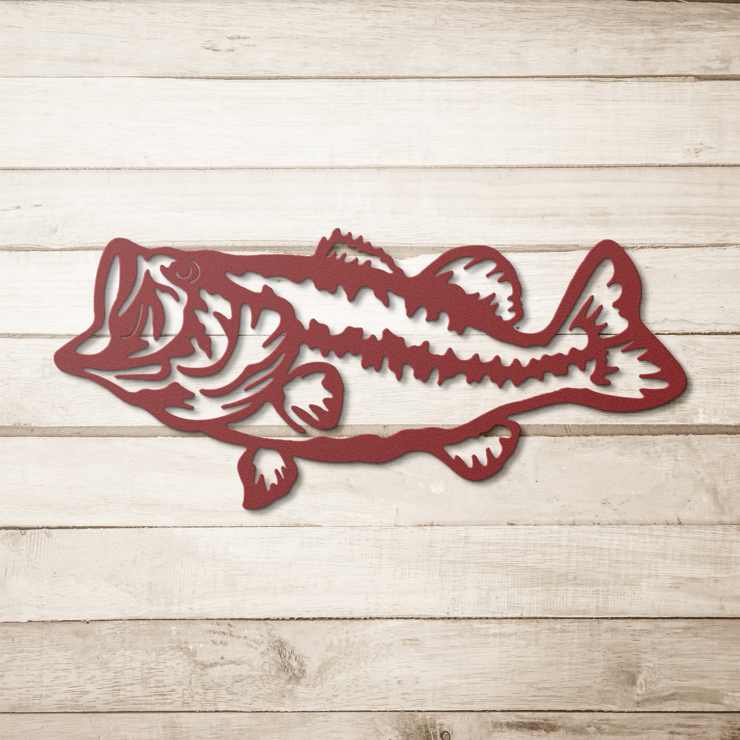 Large Mouth Bass Metal Art - Laser Cut Fish Decor – Beamish Metal Works