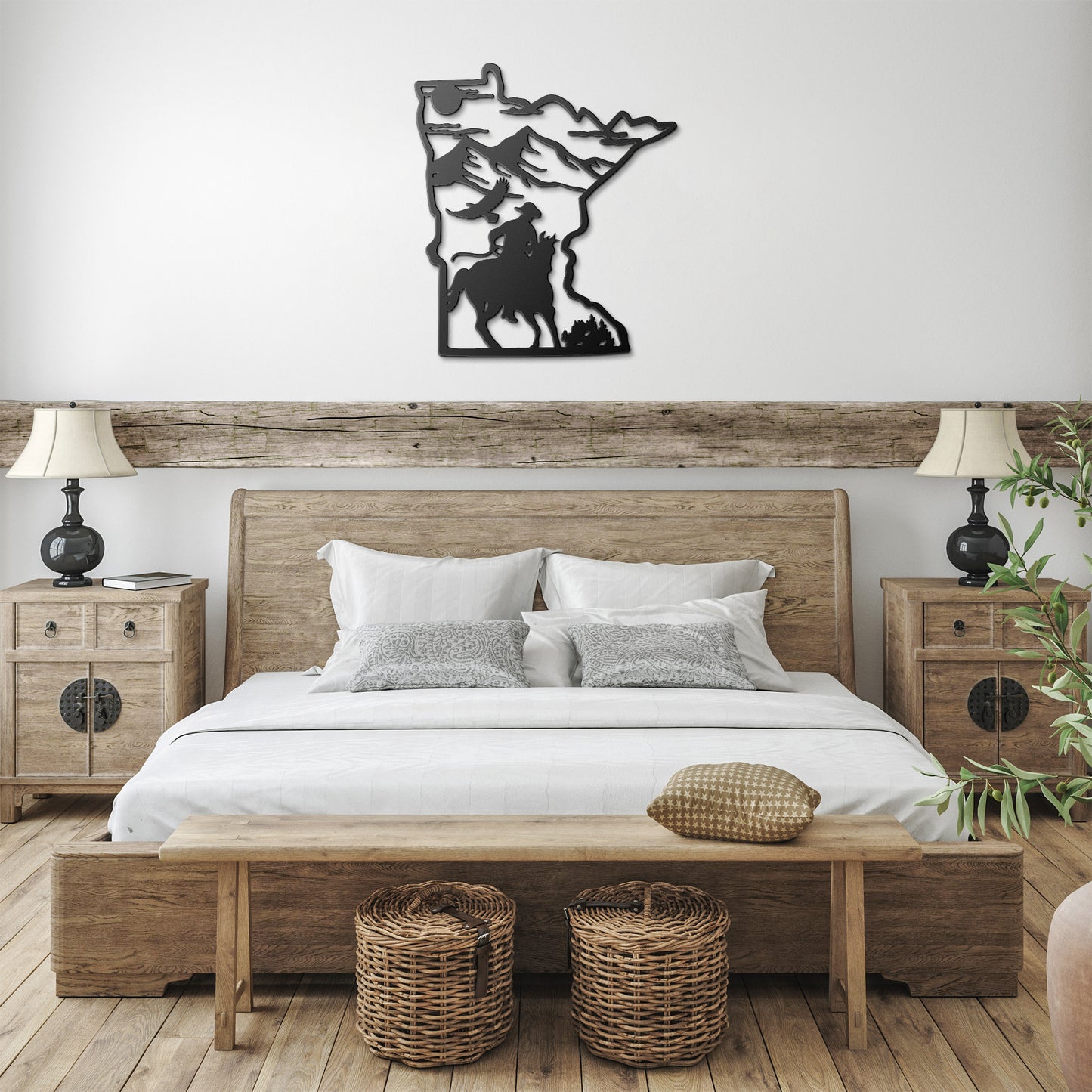 Minnesota Cowboy on Horse Metal Art: Embrace the Wild West in Your Home Decor