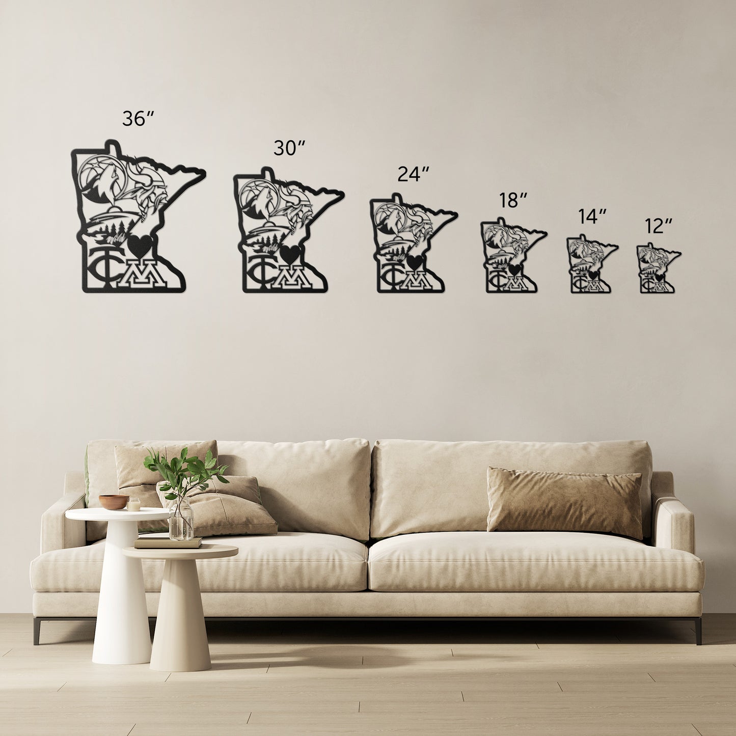 Minnesota Sports Teams Metal Art