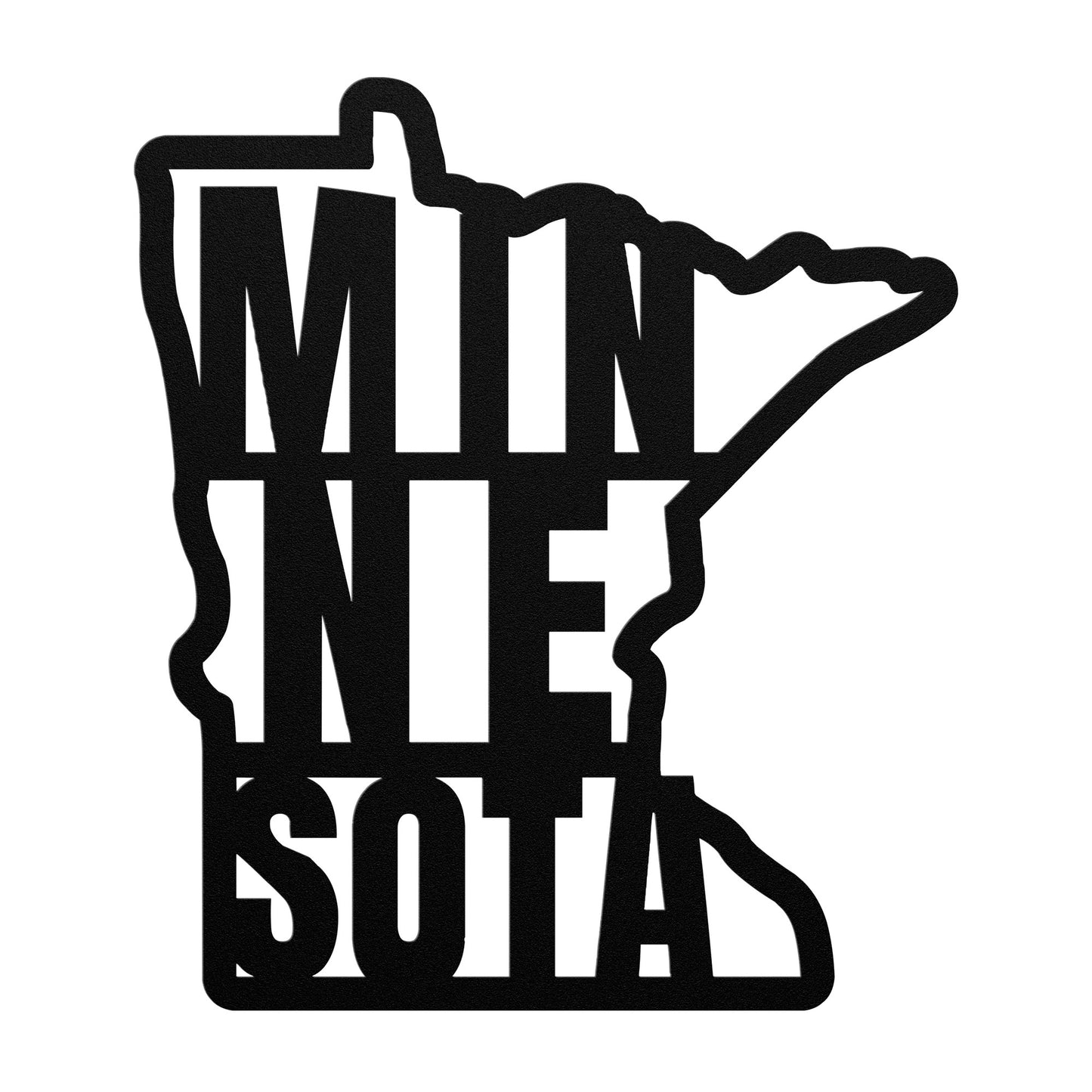 Minnesota State Outline Metal Art with Name | Minnesota Made