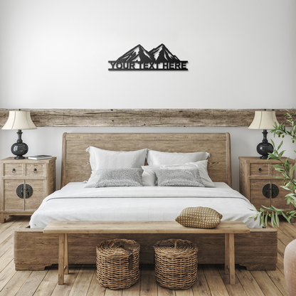 Mountain Scene Custom Metal Sign