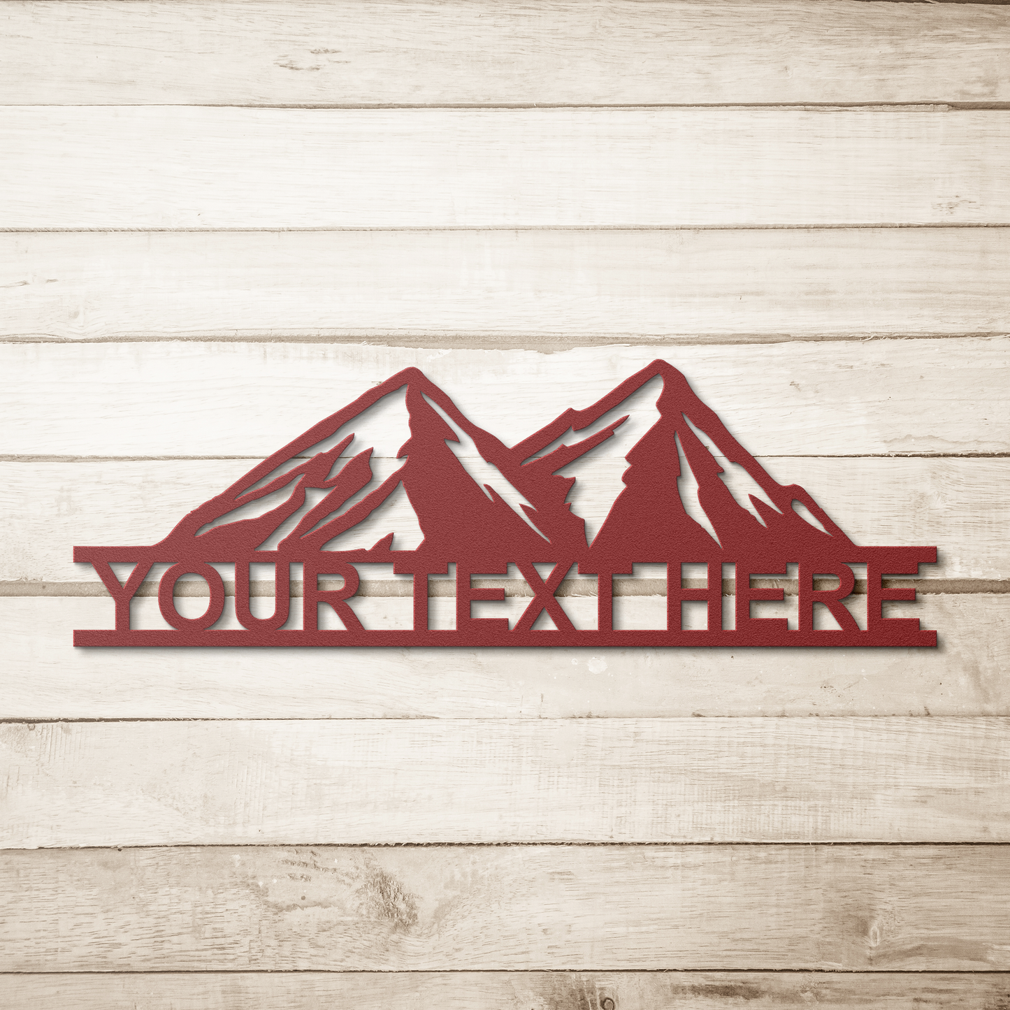 Mountain Scene Custom Metal Sign