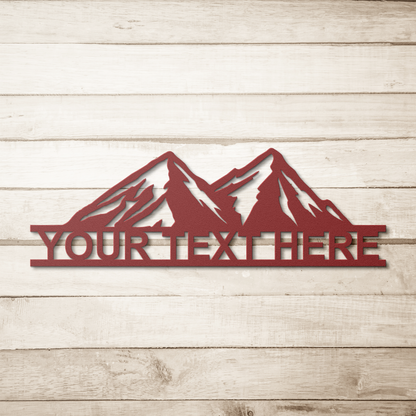 Mountain Scene Custom Metal Sign